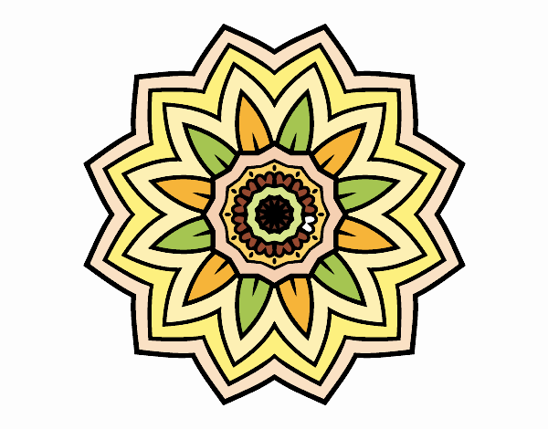 Mandala flor de girasol