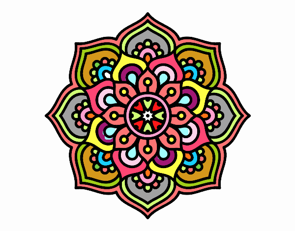 Mandala flor de la concentración