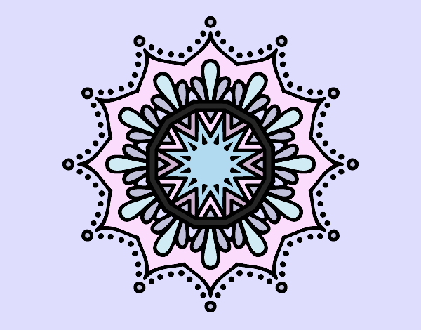 Mandala flor de nieve