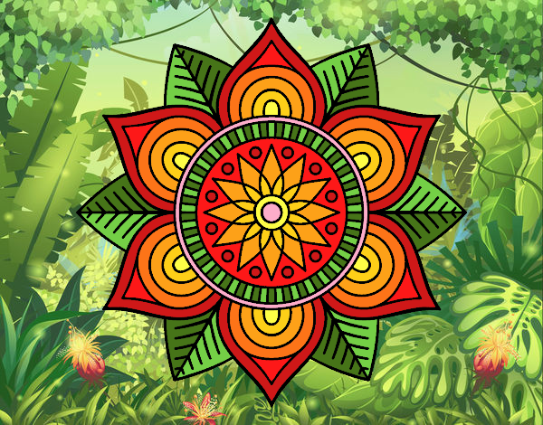 Mandala flor estelar