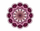 Mandala flor y hojas