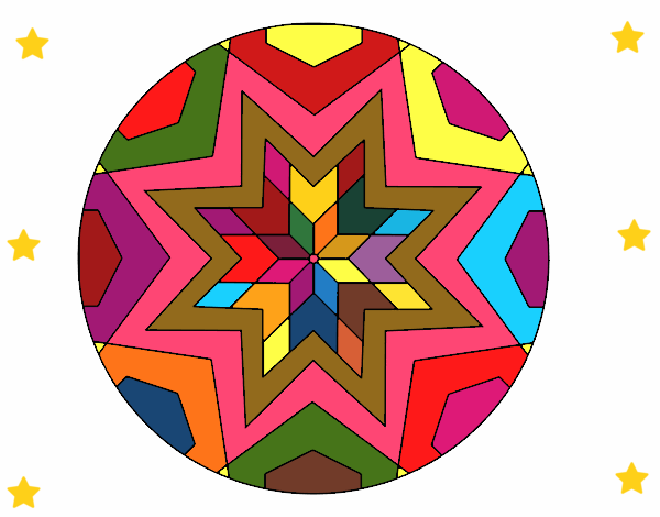 Mandala mosaico estrella