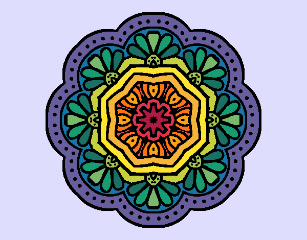 Mandala mosaico modernista