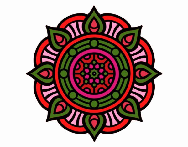 Mandala puntos de fuego