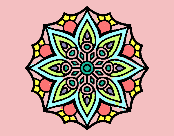 Mandala simetría sencilla