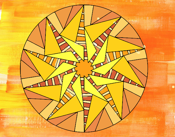 Mandala sol triangular