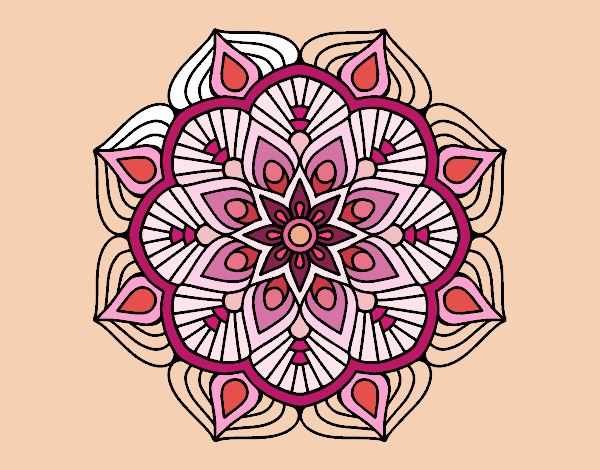 Un mandala de flor oriental