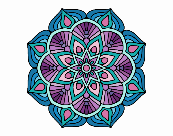 Un mandala de flor oriental