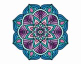 Un mandala de flor oriental