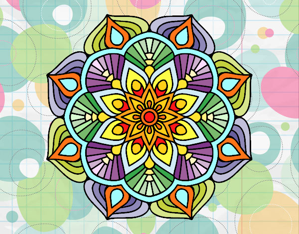 Un mandala de flor oriental