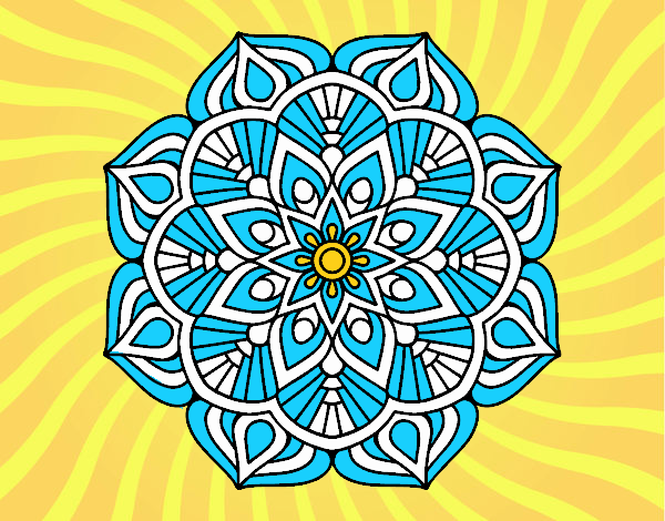 Un mandala de flor oriental