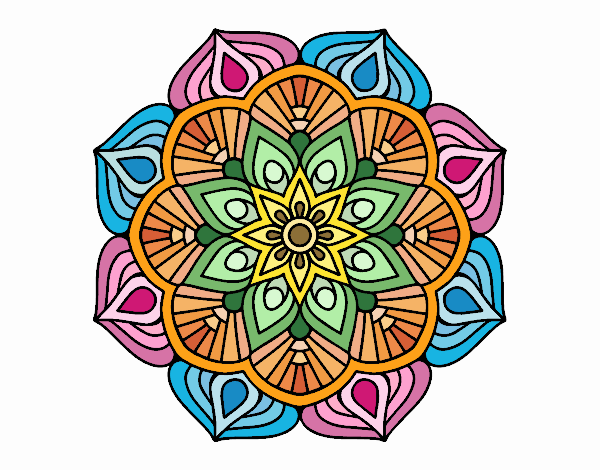 Un mandala de flor oriental