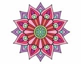 Un mandala destello floral