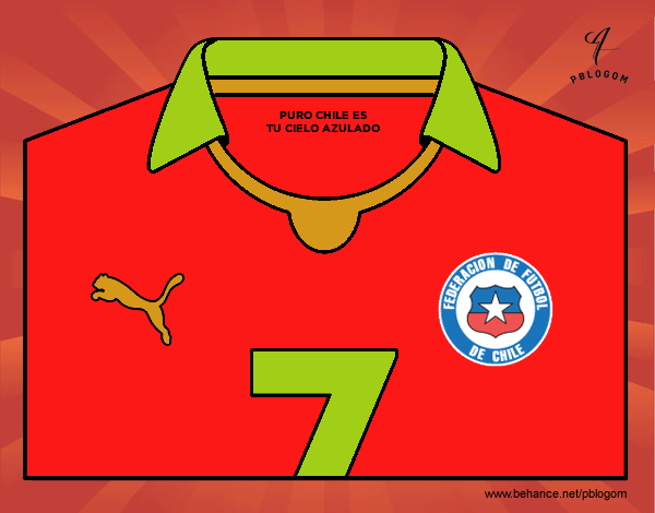 Camiseta del mundial de fútbol 2014 de Chile