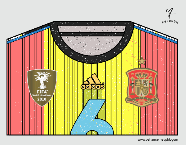 Camiseta del mundial de fútbol 2014 de España