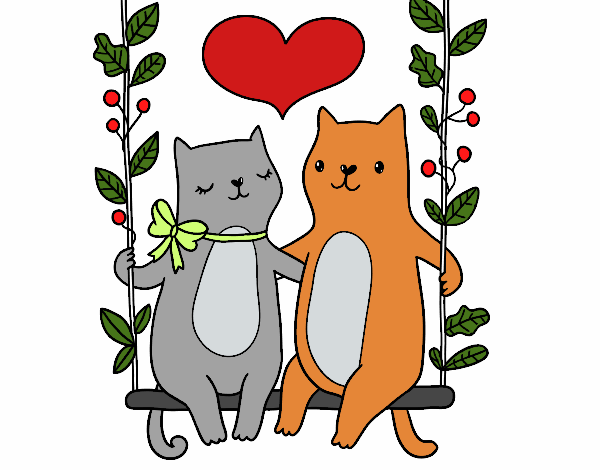 Gatitos enamorados