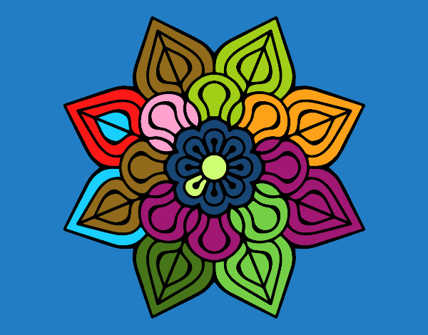 Mandala de flor sencilla