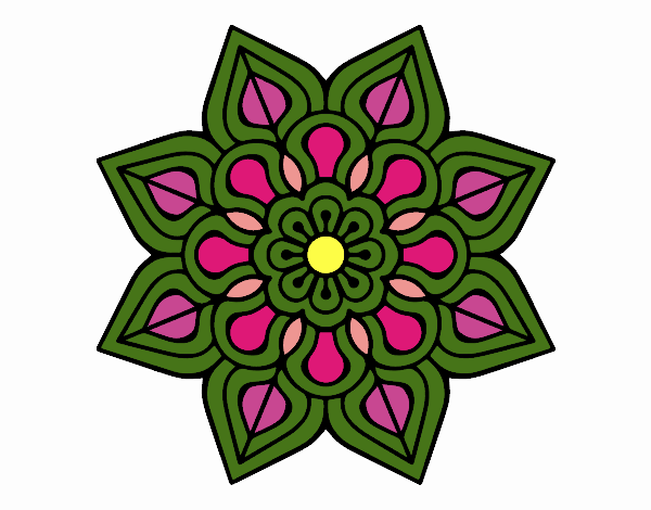 Mandala de flor sencilla