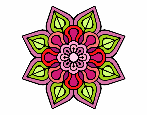 Mandala de flor sencilla