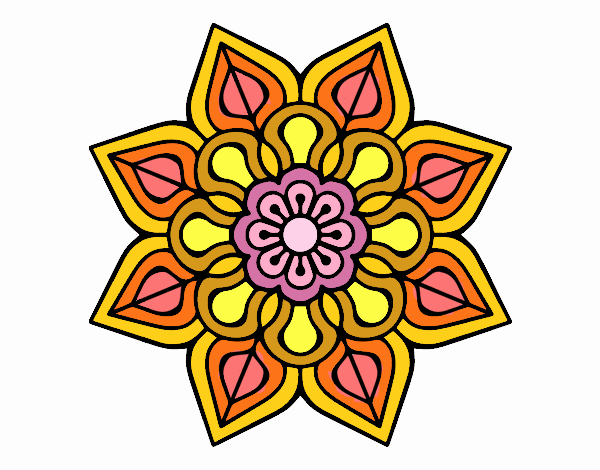 Mandala de flor sencilla