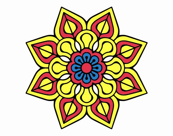 Mandala de flor sencilla