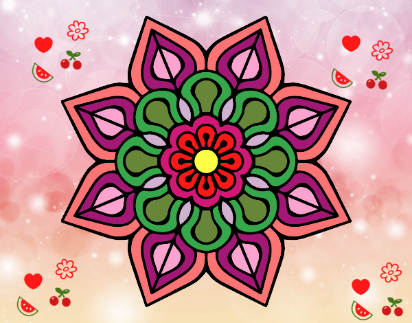 Mandala de flor sencilla