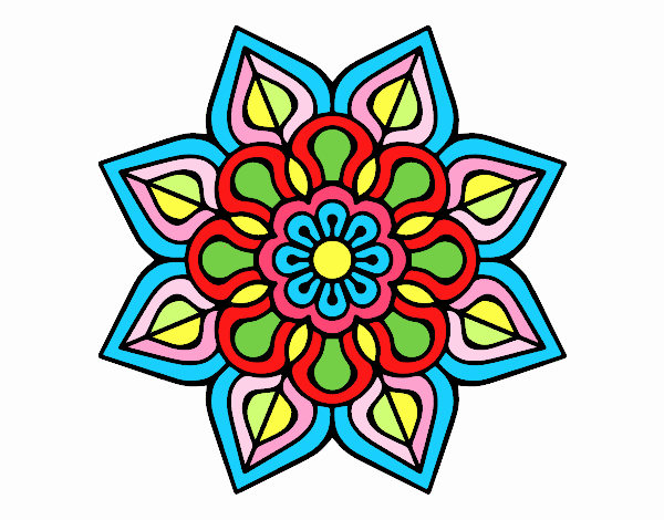 Mandala de flor sencilla