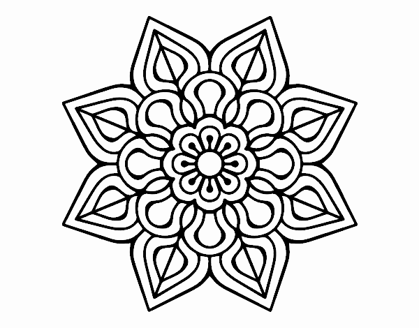 Mandala de flor sencilla