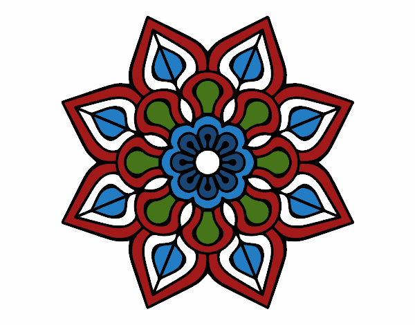 Mandala de flor sencilla