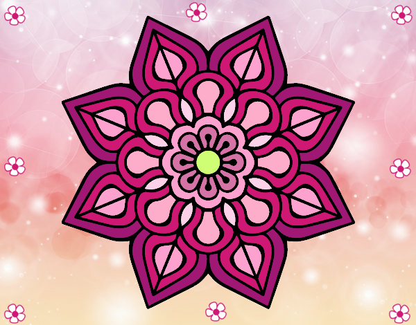 Mandala de flor sencilla