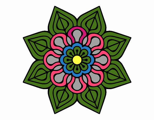 Mandala de flor sencilla