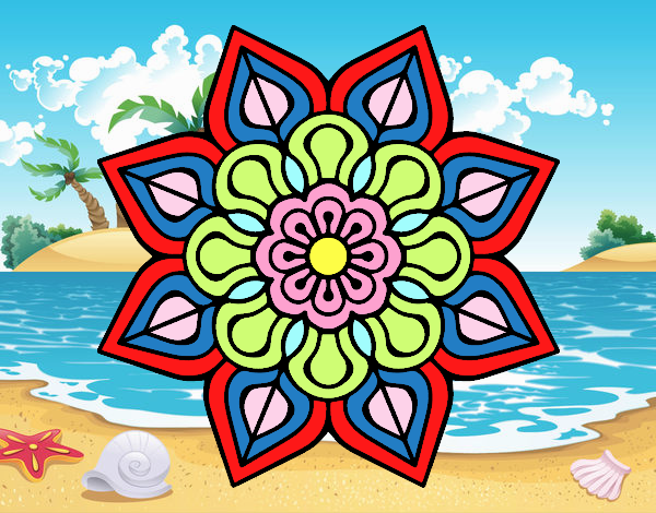 Mandala de flor sencilla