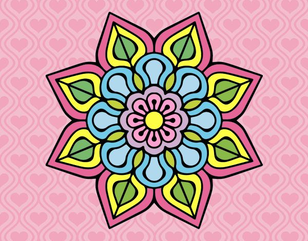 Mandala de flor sencilla