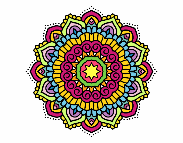 Mandala estrella decorada