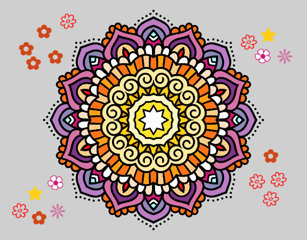 Mandala estrella decorada