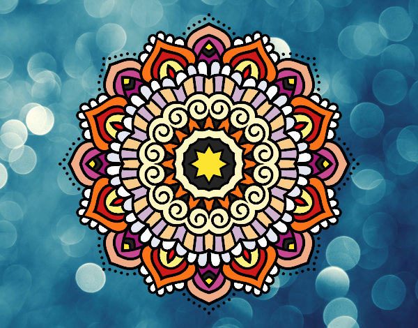 Mandala estrella decorada