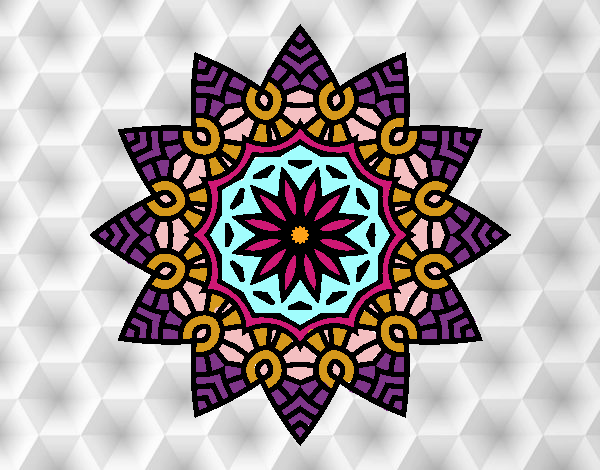 Mandala estrella floral