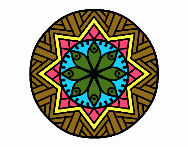 Mandala flor de bambú