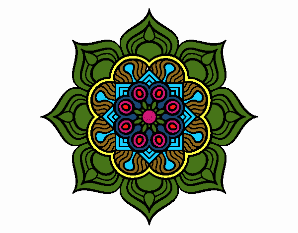 Mandala flor de fuego