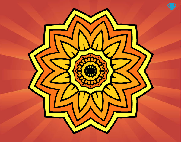 Mandala flor de girasol