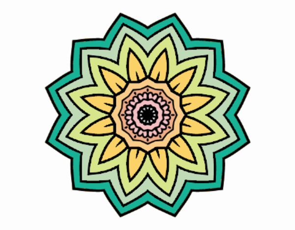 Mandala flor de girasol