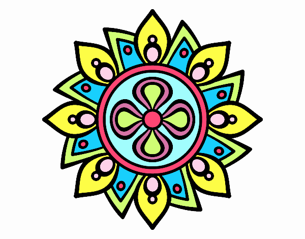 Mandala flor sencilla