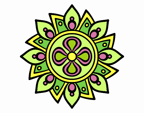 Mandala flor sencilla