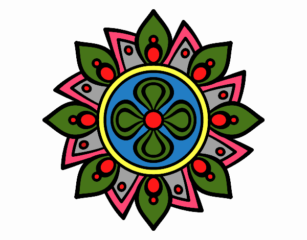 Mandala flor sencilla