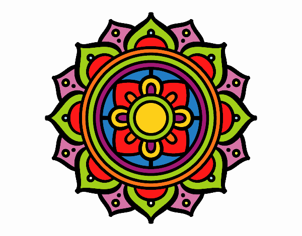 Mandala mosaico griego