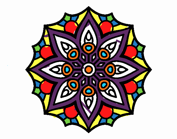 Mandala simetría sencilla