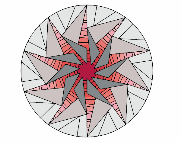 Mandala sol triangular