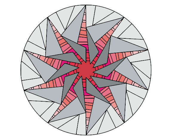 Mandala sol triangular