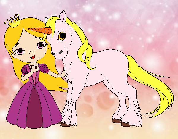 Princesa y unicornio