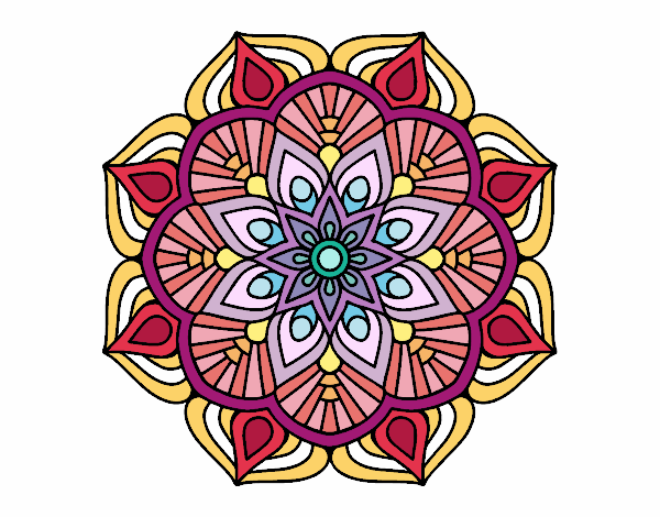 Un mandala de flor oriental